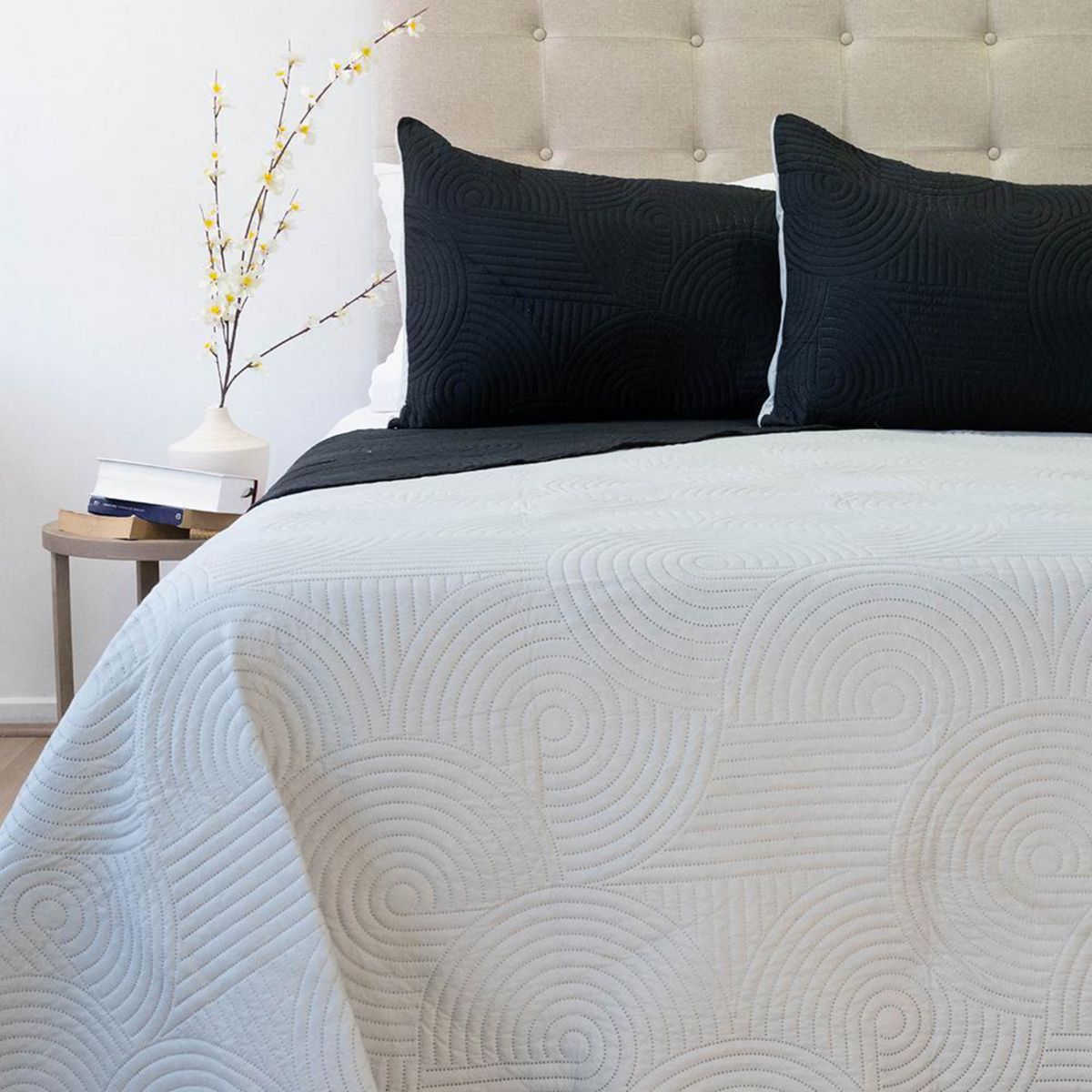 DORAL - Quilt King BICOLOR NEGRO-GRIS 