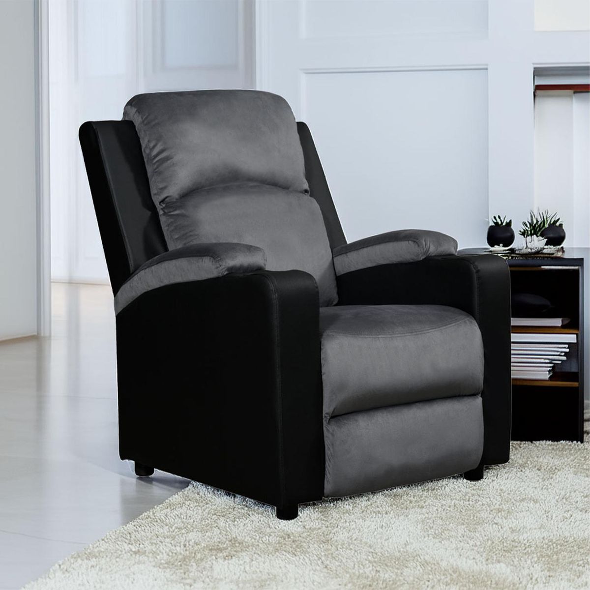 JUST HOME COLLECTION - Bergere 1 cuerpo Dakar 80x98x90 cm Negro