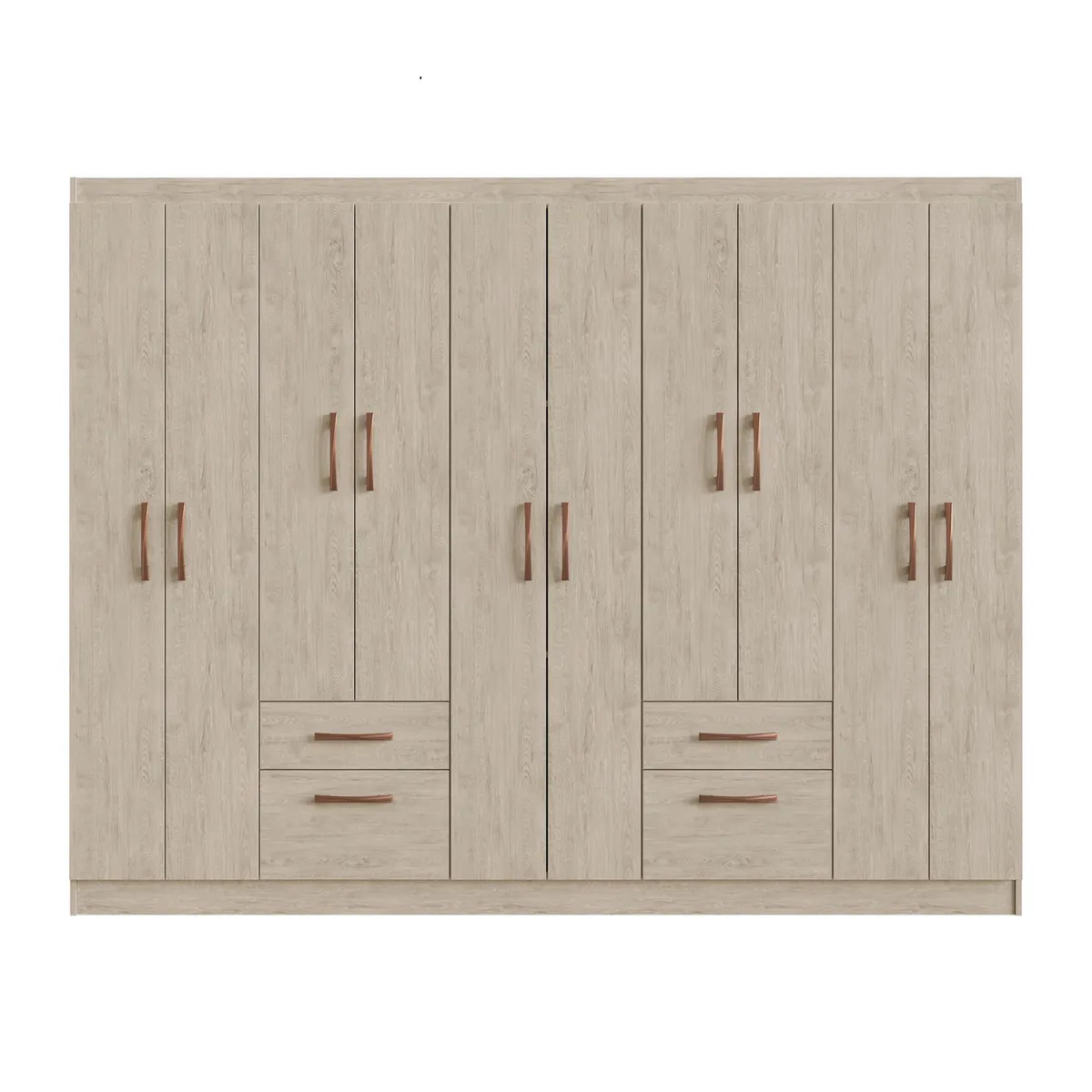 DI PORETTI - Closet 10 Puerta(s) 2 Cajón(es) 6 Repisa(s) 228x175.5x38 cm Arena