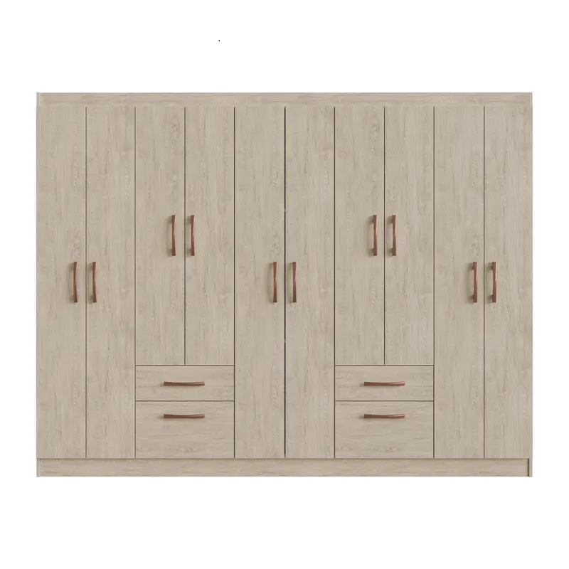 DI PORETTI - Closet 10 Puerta(s) 2 Cajón(es) 6 Repisa(s) 228x175.5x38 cm Arena