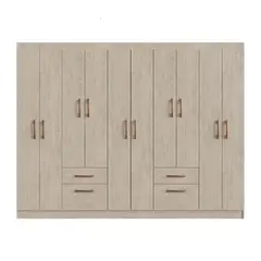 DI PORETTI - Closet 10 Puerta(s) 2 Cajón(es) 6 Repisa(s) 228x175.5x38 cm Arena