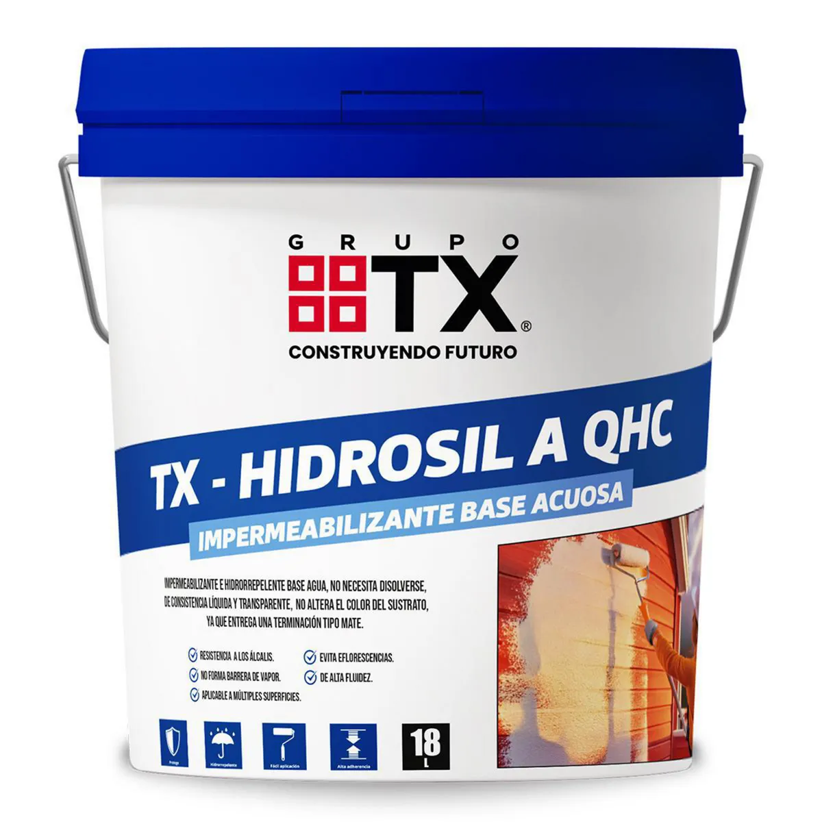 TX - Impermeabilizante e Hidrorrepelente base Acuoso 18 Lt