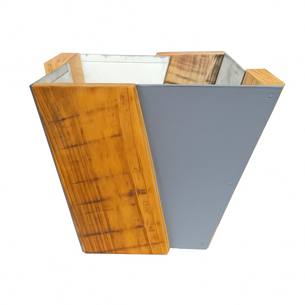 GENERICO - Macetero de Madera 27x22 cm Gris