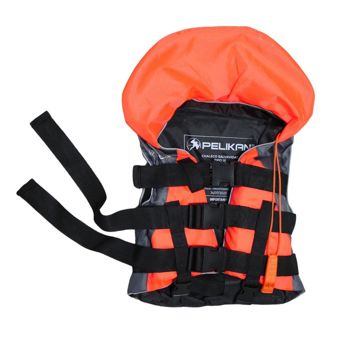 PELIKAN - Chaleco Salvavidas Naranjo/negro XS