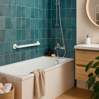 Imagen 2 del producto Barra de seguridad para baño 60 cm blanco