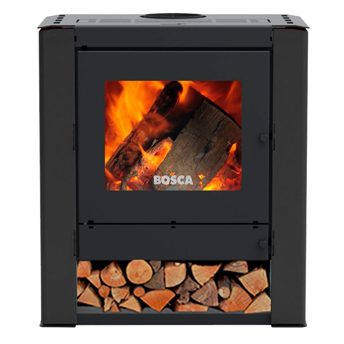 BOSCA - Estufa Leña Gold 500 Black Vision Charcoal