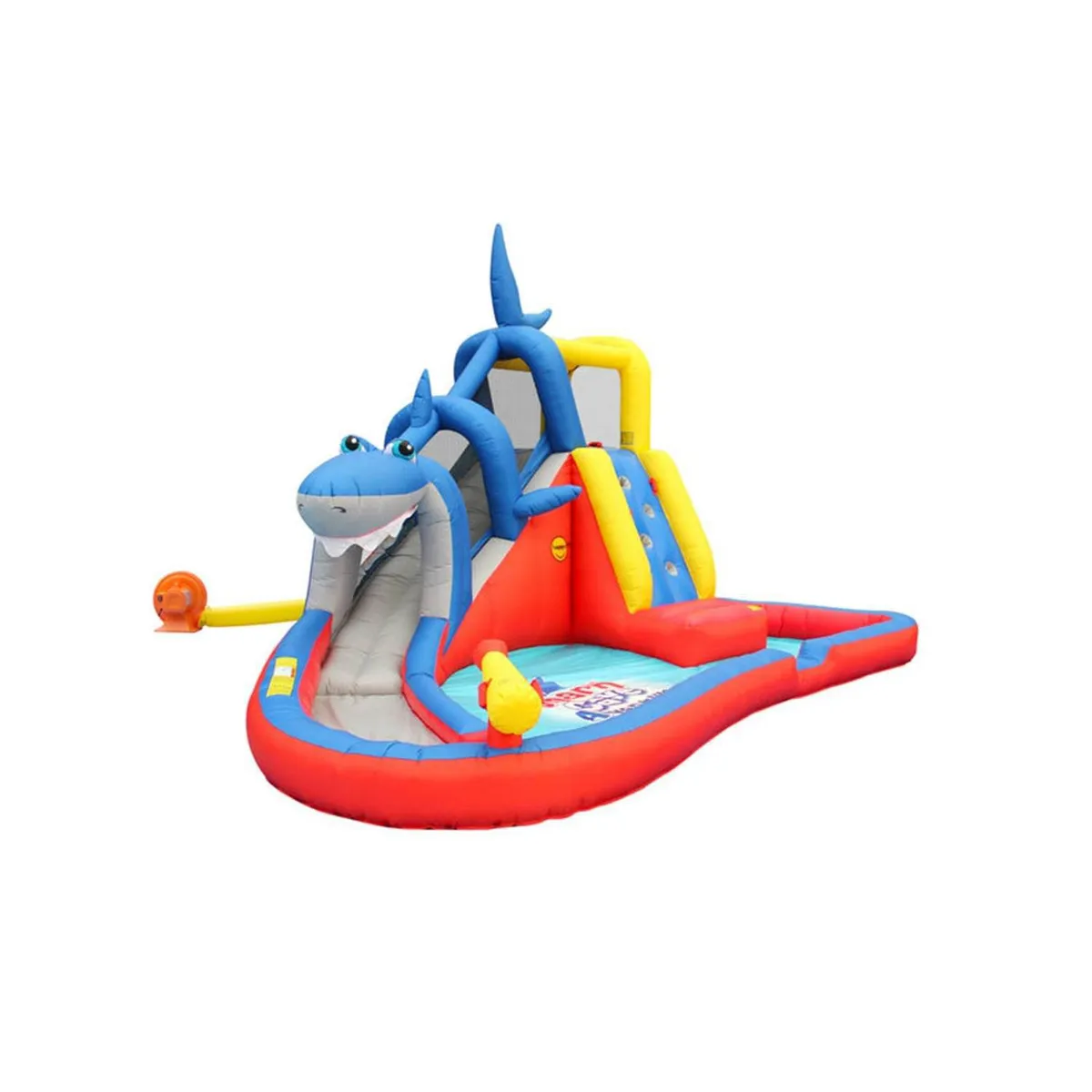 BLASTZONE - Juego Infable Tiburon Acuatico 390x324x520 cm Rojo