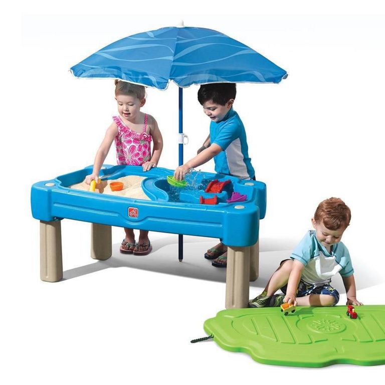 Centro De Arena Y Agua Cascada 61x58x108 cm Celeste