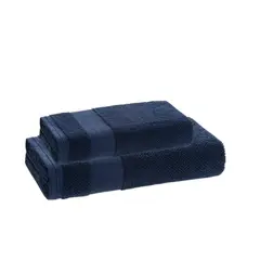 KARSTEN - Set de Toallas 380 gr Algodón 70x135 cm Azul marino