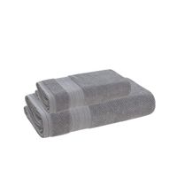 Set de Toallas 380 gr Algodón 70x135 cm Gris