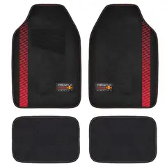 RED BULL - Cubrepiso Pvc 4 Piezas Negro/Rojo