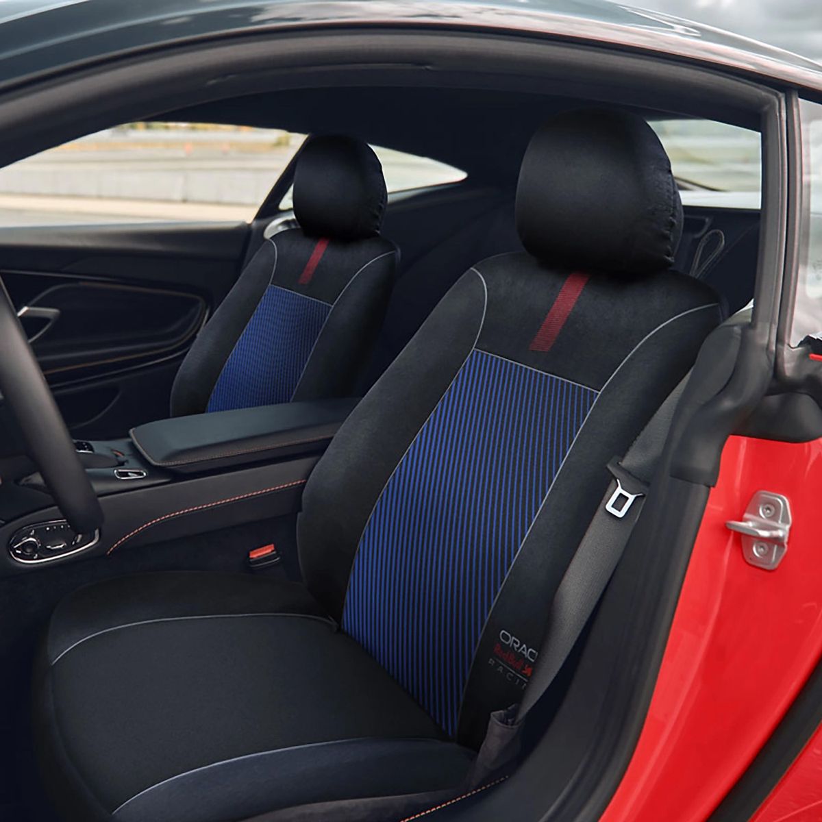 RED BULL - Funda Asiento 10 Piezas Negro/Rojo