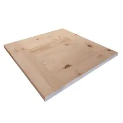 GENERICO - Cubierta Madera Cuadrada Natural 3 cm 90x90 cm