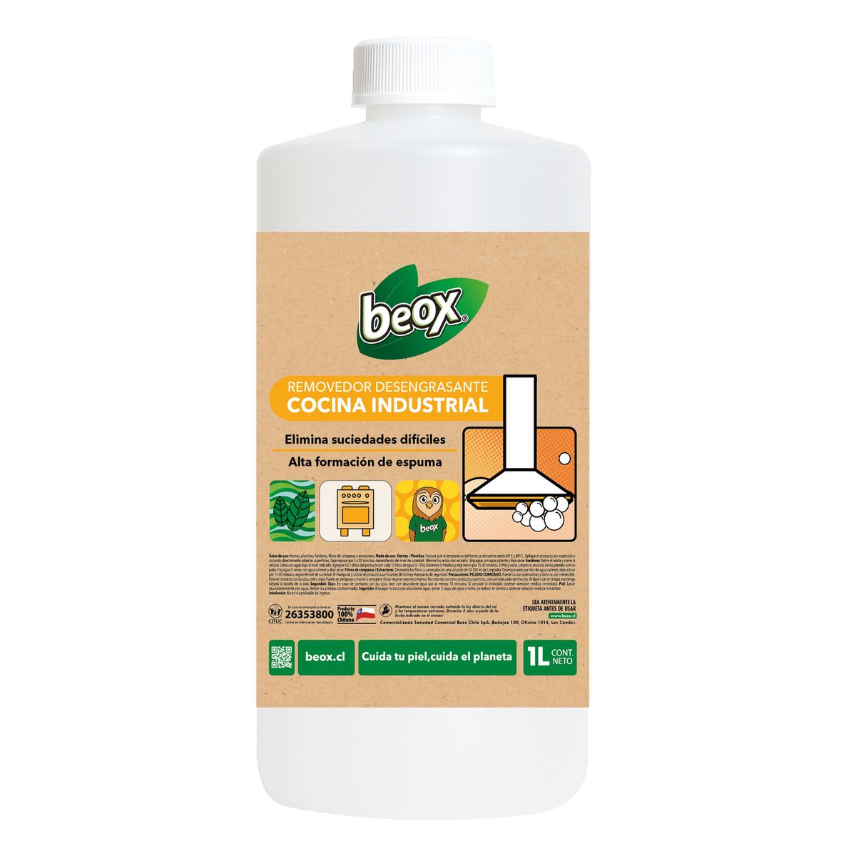 BEOX - Removedor Desengrasante Cocina Industrial 1 Lt