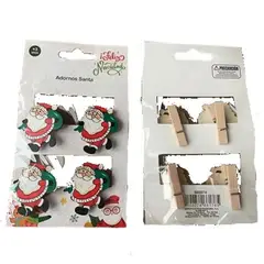 PRONOBEL - Pack 4 Adornos Santa