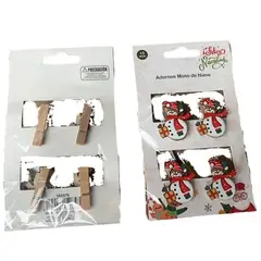 PRONOBEL - Pack 4 Adornos Mono De Nieve
