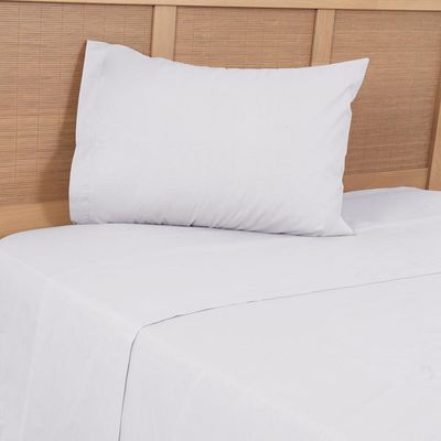 Imagen 2 del producto Sábana Liso 1.5 plazas 180 Hilos Blanco