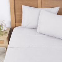 Sábana Liso 2 plazas 180 Hilos Blanco