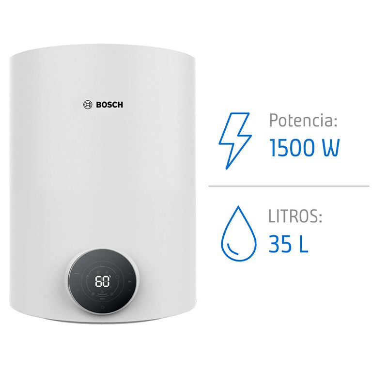 Termo Eléctrico 35 Litros 1500 W de Muro