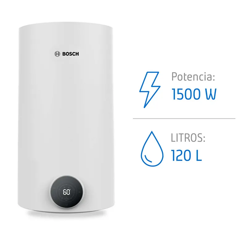 Termo Eléctrico 120 Litros 1500 W de Muro