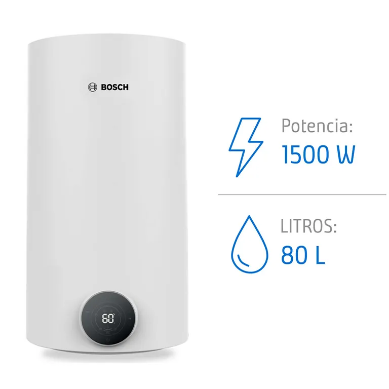 Termo Eléctrico 80 Litros 1500 W de Muro
