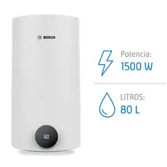 BOSCH - Termo Eléctrico 80 Litros 1500 W de Muro