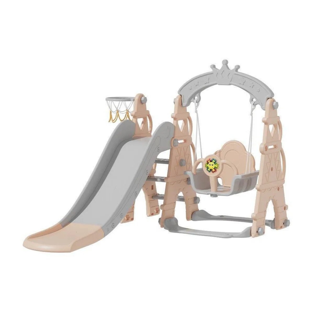 HOBBY MARKET - Resbalín Columpio Musical 90x120x120 cm Rosado