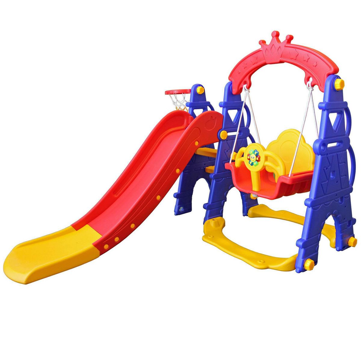 HOBBY MARKET - Resbalín Columpio Musical 90x120x120 cm Rojo