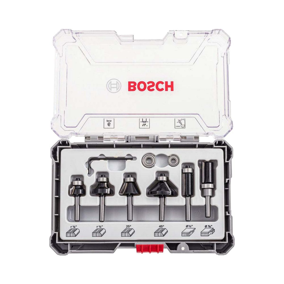 BOSCH - Set 6 Fresas 1/4"
