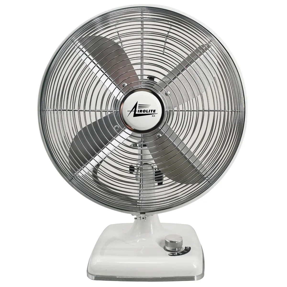 AIROLITE - Ventilador Sobremesa Retro V12SR Blanco