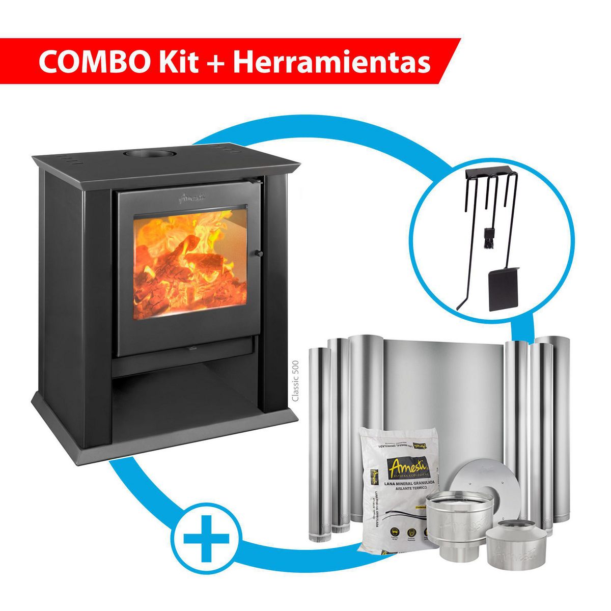 Estufa Leña Classic 500 , marca AMESTI - Foto Principal