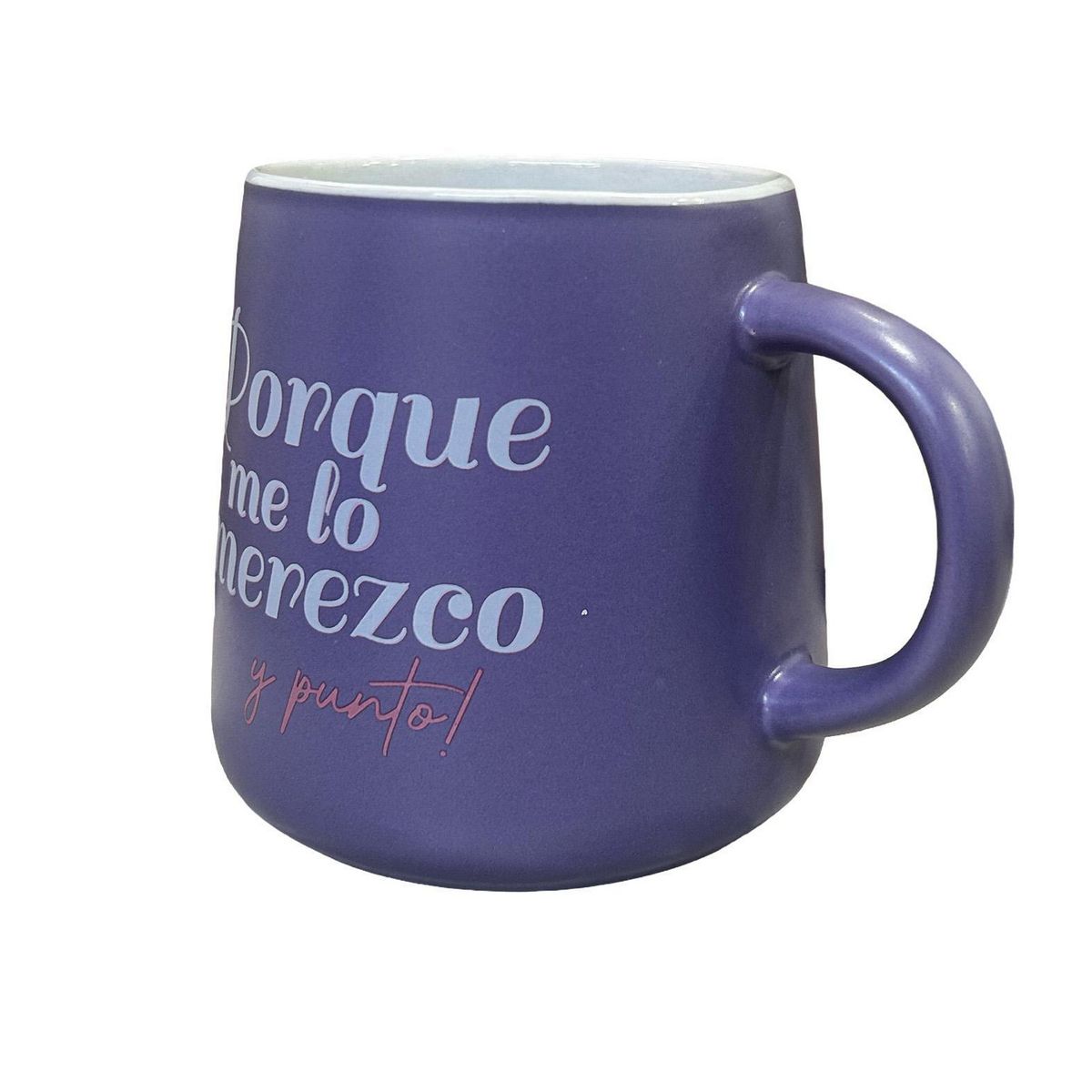 JUST HOME COLLECTION - Taza 500 ml Cerámica Dia de la Mujer Morado