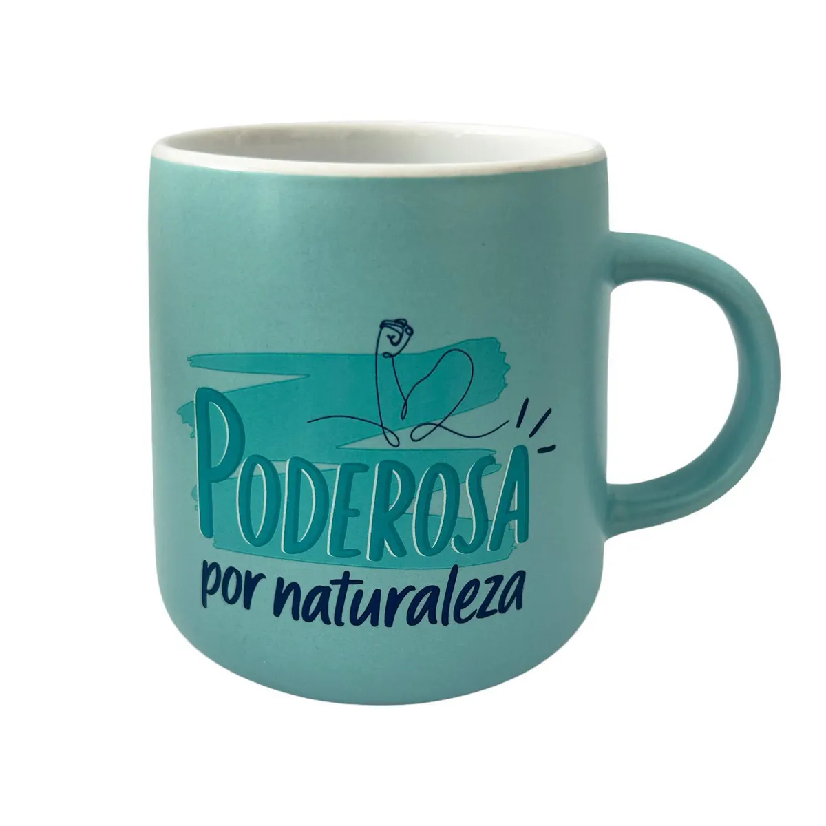 JUST HOME COLLECTION - Taza 500 ml Cerámica Dia de la Mujer Celeste