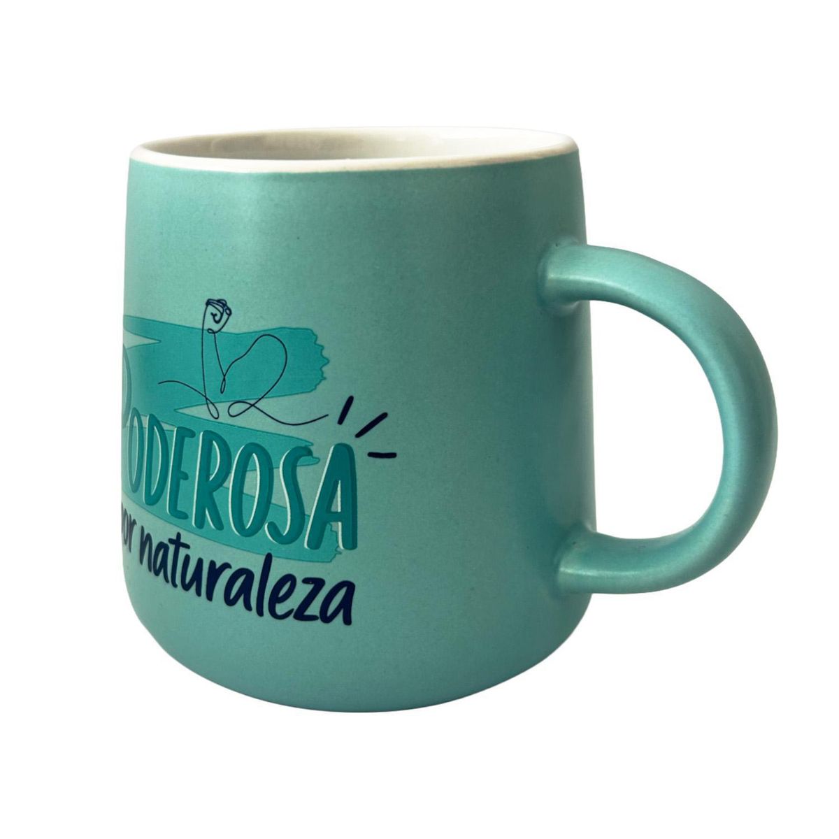 JUST HOME COLLECTION - Taza 500 ml Cerámica Dia de la Mujer Celeste