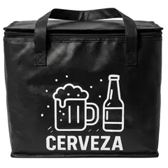 JUST HOME COLLECTION - Bolso Térmico para Cerveza Negro 30x20x35 cm Reutilizable