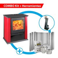 Estufa Leña Classic 500 Roja