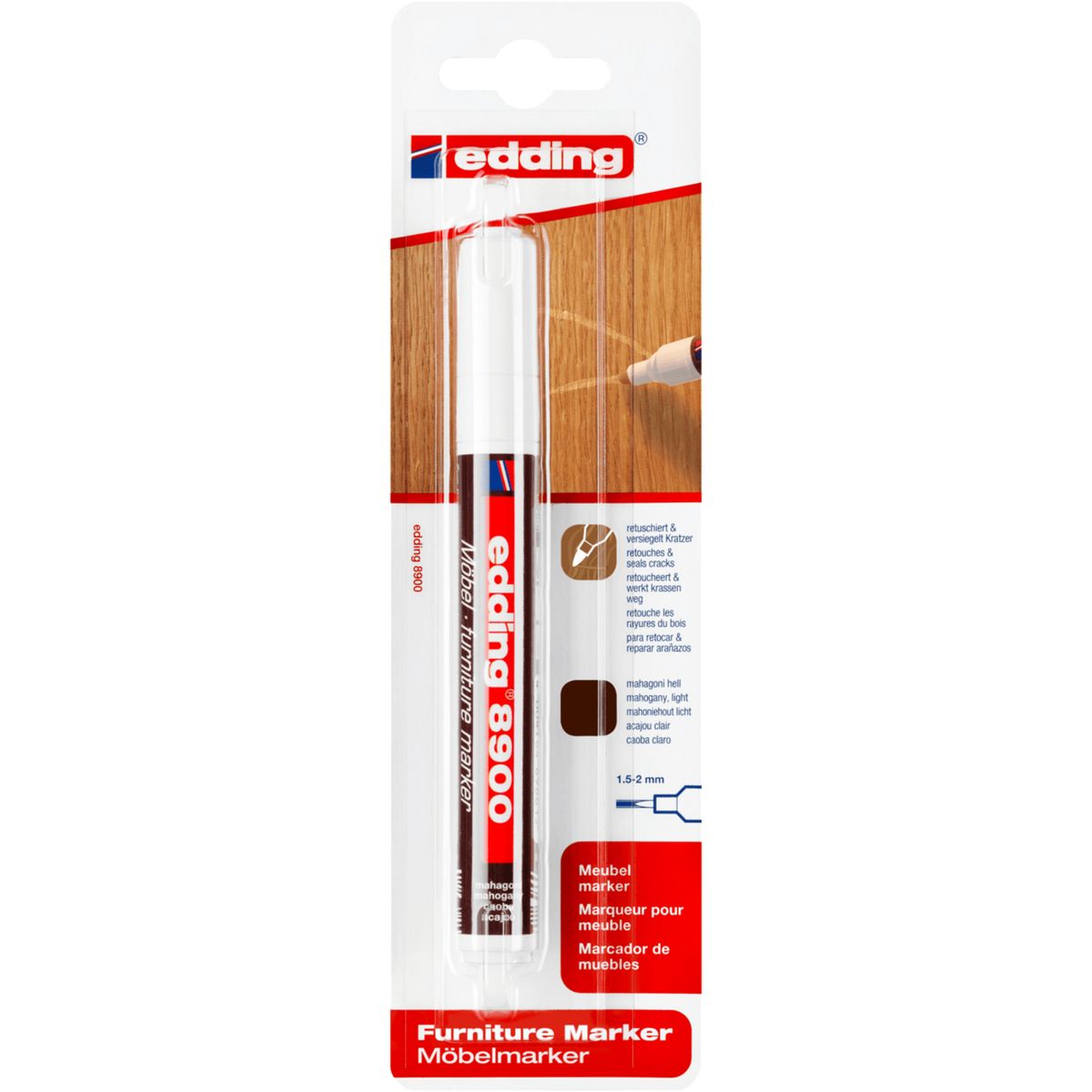 EDDING - Marcador Lacado para Muebles Caoba