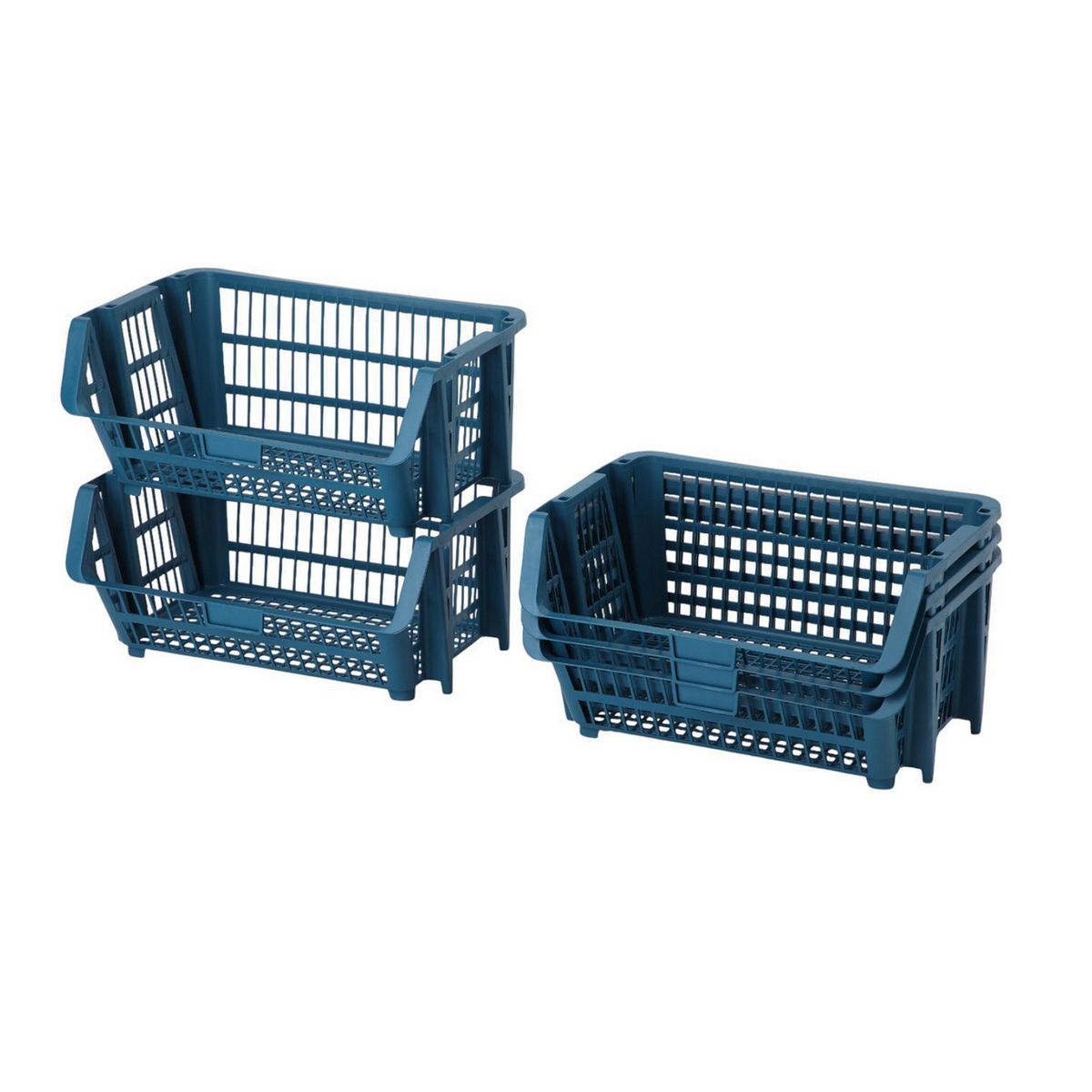 PRESTO - Set de 5 canastos 44x31x34 cm Azul