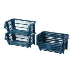 PRESTO - Set de 5 canastos 44x31x34 cm Azul