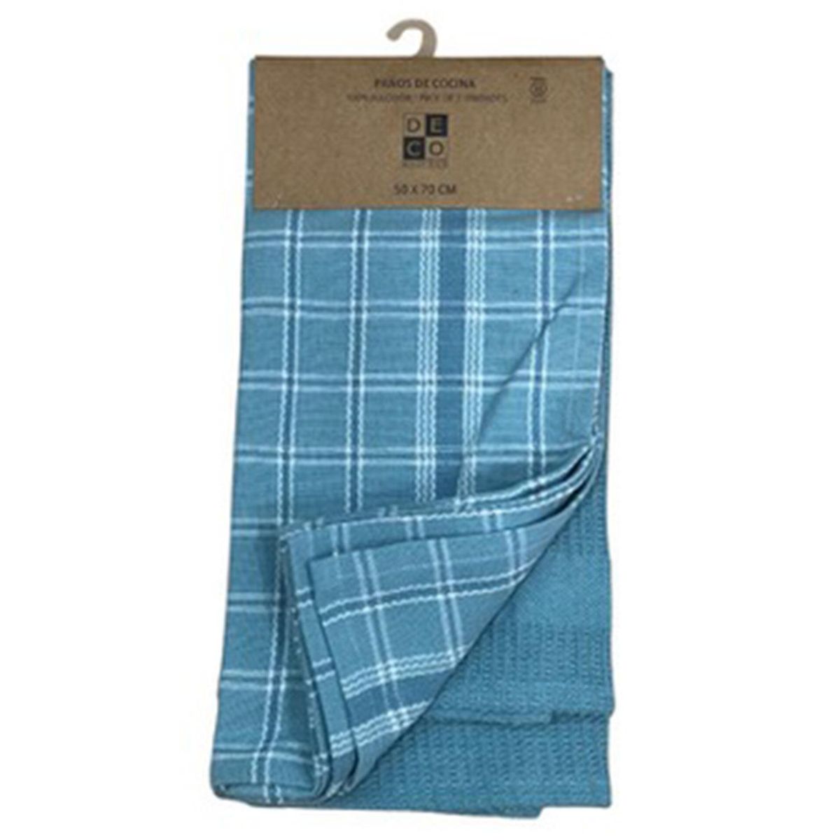 DECO EXPRESS - Set 2 Paños de Cocina Rectangular 50x70 cm Colores Surtidos