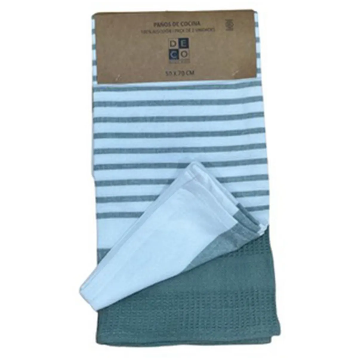 DECO EXPRESS - Set 2 Paños de Cocina Rectangular 50x70 cm Colores Surtidos