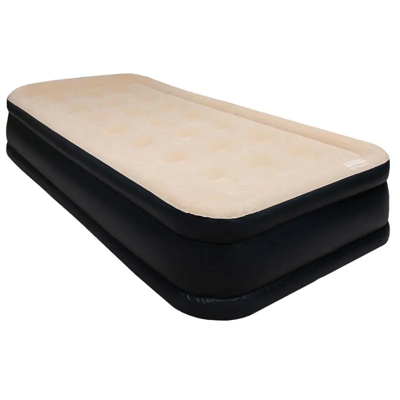 DOITE - Colchón Inflable 1 plaza Beige/negro