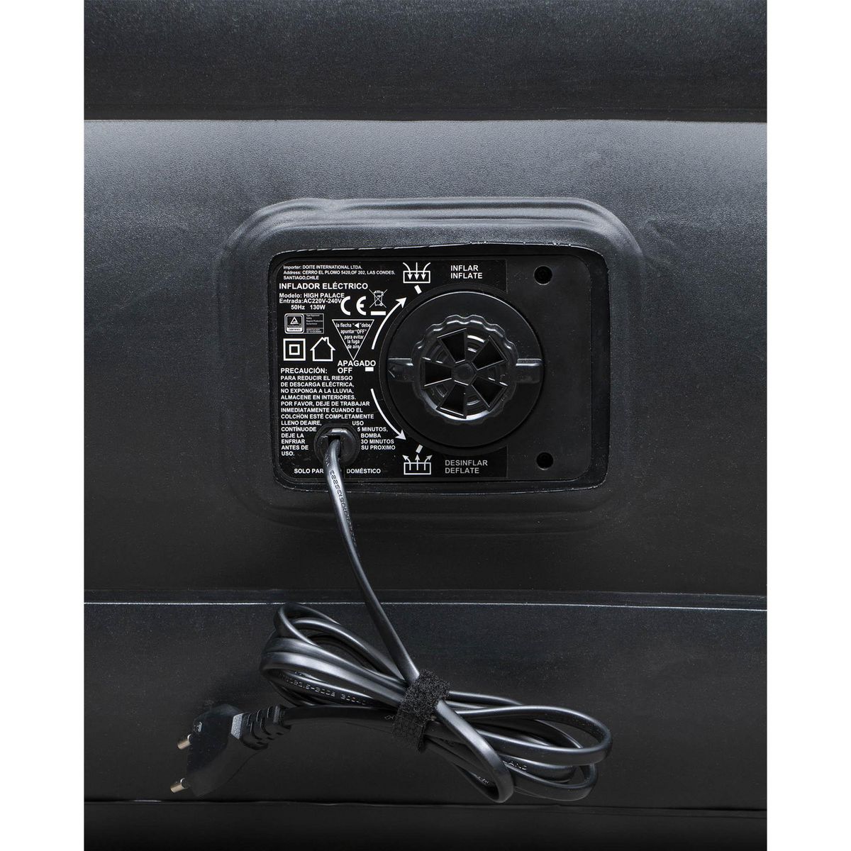 DOITE - Colchón Inflable 2 plazas Beige/negro