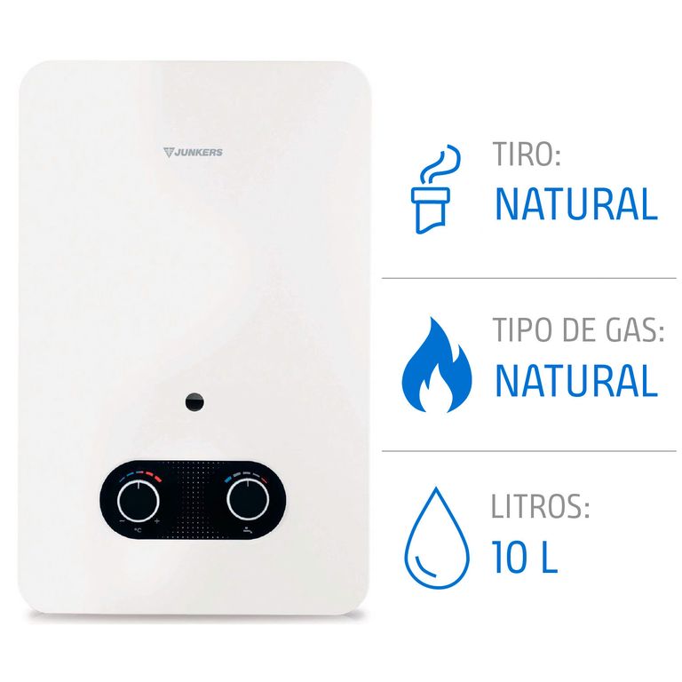 Calefont 10 Litros Gas Natural Tiro Natural Ionizado