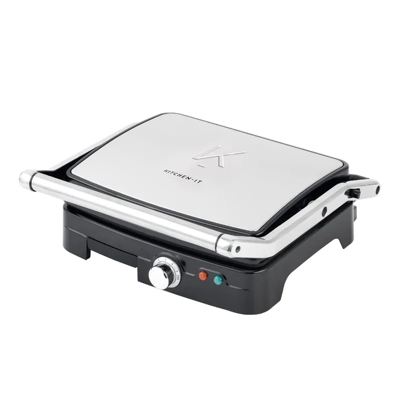 KITCHEN IT - Plancha Panini 4 Panes 2000 W Pro Max XL Superficie Plana