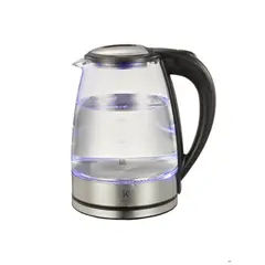KITCHEN IT - Hervidor de Vidrio 1.8 Litros Negro Glass Edition Kitchen-it
