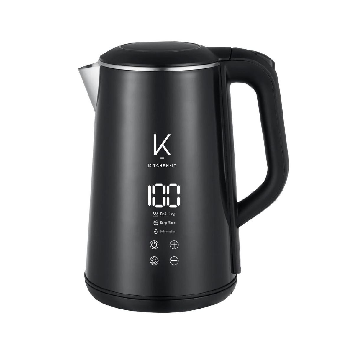 KITCHEN IT - Hervidor Smart Control 1.7 Litros Negro Smart Control