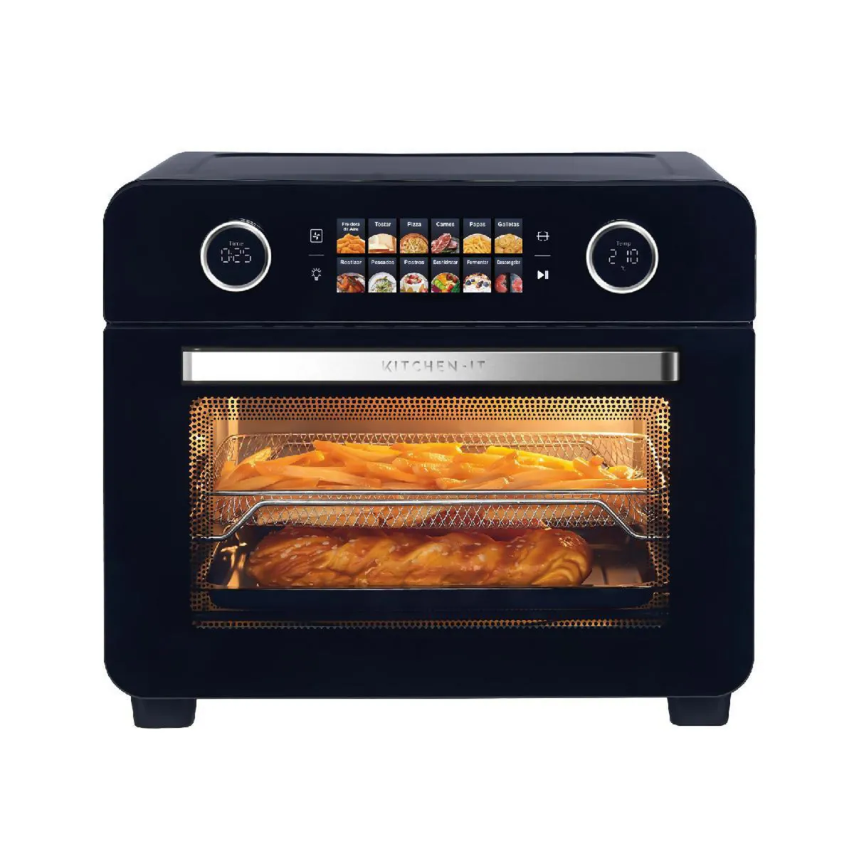 KITCHEN IT - Horno con Freidora de Aire Eléctrico 25 Litros Smart Edition