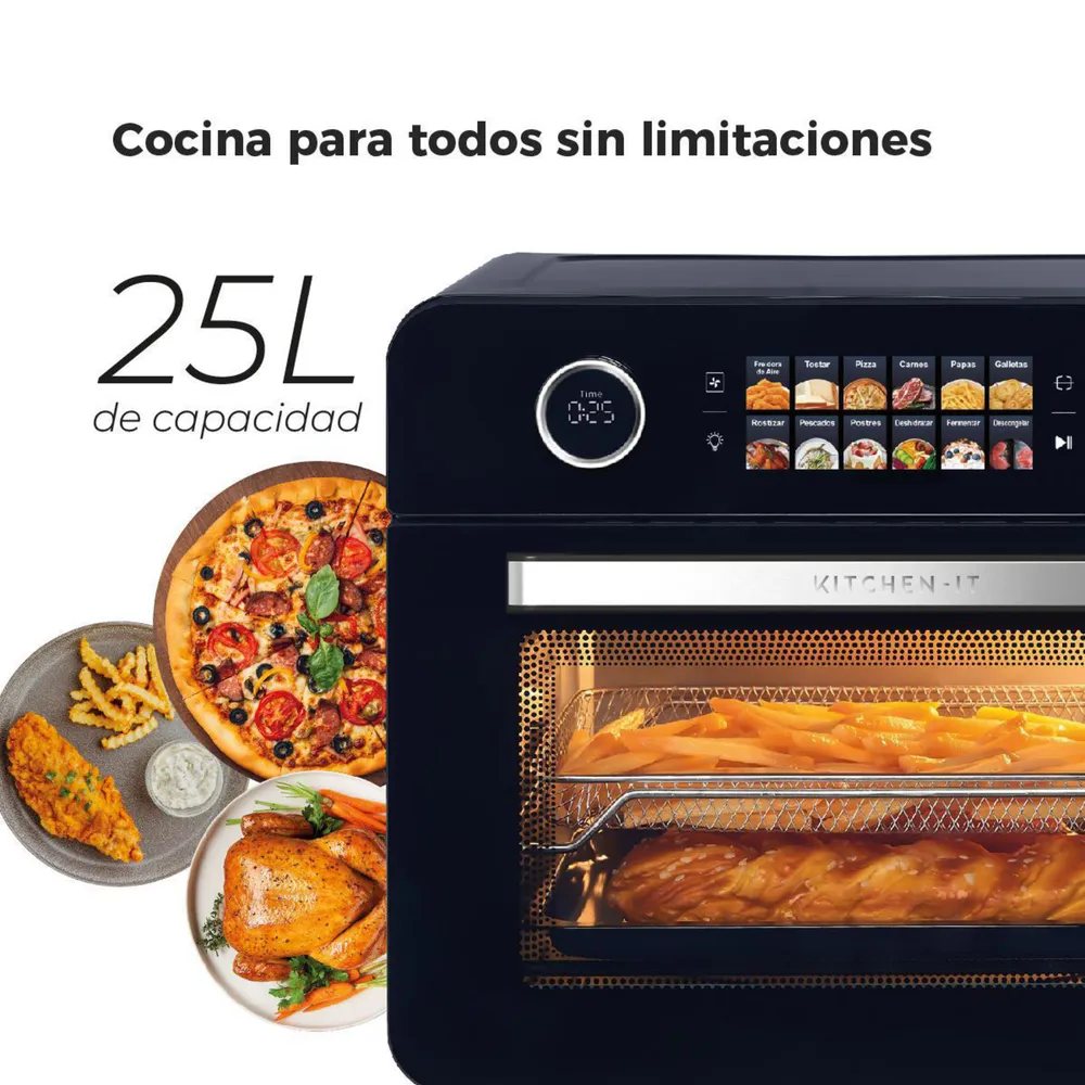 Horno con Freidora de Aire Eléctrico 25 Litros Smart Edition, foto 5
