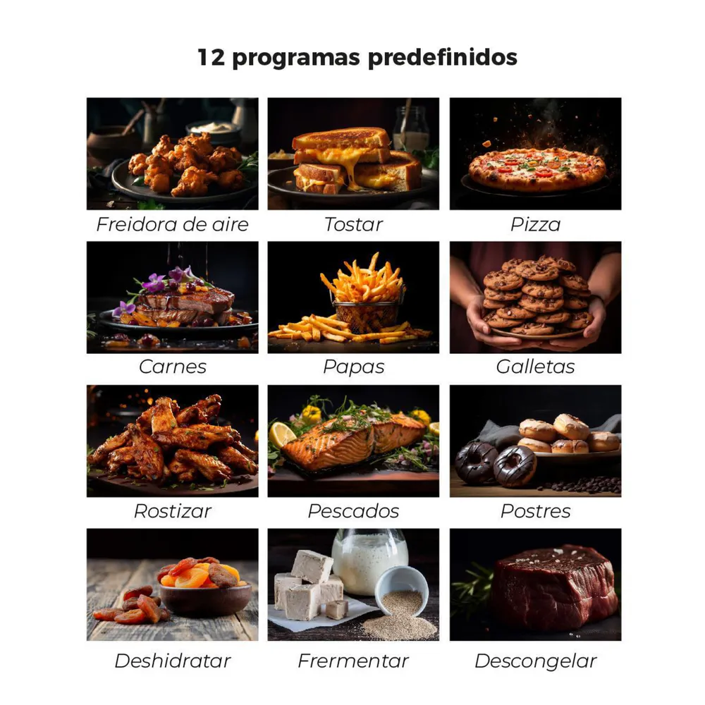 Horno con Freidora de Aire Eléctrico 25 Litros Smart Edition, foto 8
